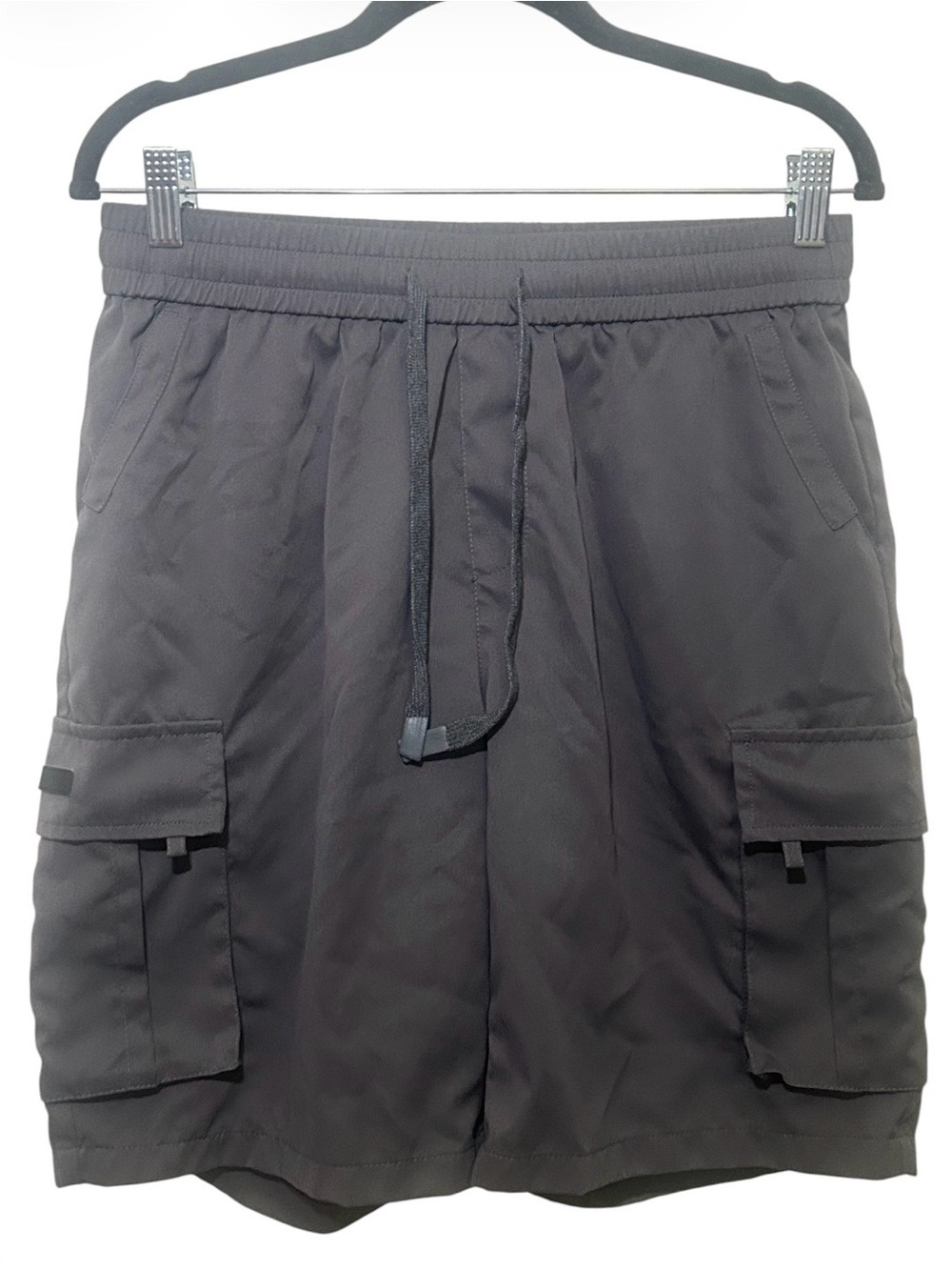 Manfinity Medium Men's Dark Gray Cargo Drawstring‎ Shorts Summer Outdoor Active